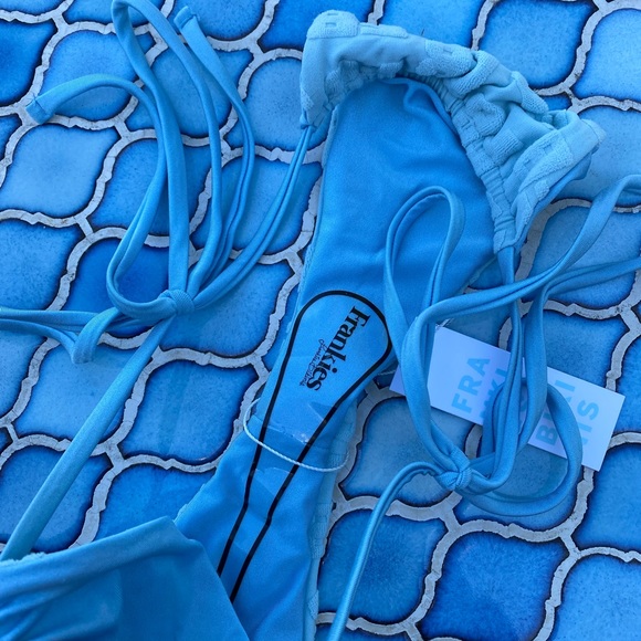 Frankie’s Bikini Terry Cloth bottoms in sky blue - Picture 4 of 4